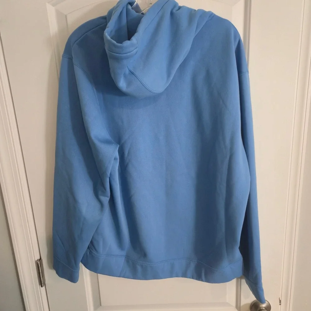 Under Armour Hoodie Men's Large Blue Fleece Pullover‎ Logo Sweatshirt Sportswear